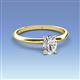 3 - Elodie 7x5 mm Oval Forever One Moissanite Solitaire Engagement Ring 