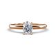 1 - Elodie 7x5 mm Oval Forever One Moissanite Solitaire Engagement Ring 