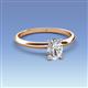 3 - Elodie 7x5 mm Oval Forever One Moissanite Solitaire Engagement Ring 