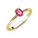 4 - Elodie 7x5 mm Oval Pink Tourmaline Solitaire Engagement Ring 