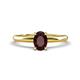 1 - Elodie 7x5 mm Oval Red Garnet Solitaire Engagement Ring 