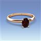 3 - Elodie 7x5 mm Oval Red Garnet Solitaire Engagement Ring 