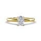 1 - Elodie 7x5 mm Oval White Sapphire Solitaire Engagement Ring 