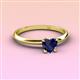 3 - Elodie 6.00 mm Heart Lab Created Blue Sapphire Solitaire Engagement Ring 