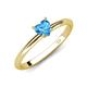 4 - Elodie 6.00 mm Heart Blue Topaz Solitaire Engagement Ring 