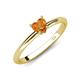 4 - Elodie 6.00 mm Heart Citrine Solitaire Engagement Ring 