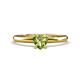 1 - Elodie 6.00 mm Heart Peridot Solitaire Engagement Ring 