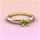 3 - Elodie 6.00 mm Heart Peridot Solitaire Engagement Ring 
