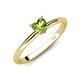 4 - Elodie 6.00 mm Heart Peridot Solitaire Engagement Ring 