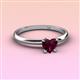 3 - Elodie 6.00 mm Heart Rhodolite Garnet Solitaire Engagement Ring 