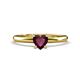 1 - Elodie 6.00 mm Heart Rhodolite Garnet Solitaire Engagement Ring 