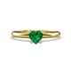 1 - Elodie 6.00 mm Heart Lab Created Emerald Solitaire Engagement Ring 