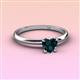 3 - Elodie 6.00 mm Heart London Blue Topaz Solitaire Engagement Ring 