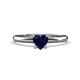 1 - Elodie 6.00 mm Heart Lab Created Blue Sapphire Solitaire Engagement Ring 