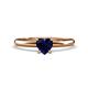 1 - Elodie 6.00 mm Heart Lab Created Blue Sapphire Solitaire Engagement Ring 