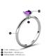 5 - Elodie 6.00 mm Heart Amethyst Solitaire Engagement Ring 