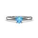 1 - Elodie 6.00 mm Heart Blue Topaz Solitaire Engagement Ring 