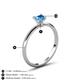 5 - Elodie 6.00 mm Heart Blue Topaz Solitaire Engagement Ring 