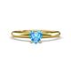 1 - Elodie 6.00 mm Heart Blue Topaz Solitaire Engagement Ring 