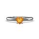 1 - Elodie 6.00 mm Heart Citrine Solitaire Engagement Ring 