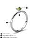 5 - Elodie 6.00 mm Heart Peridot Solitaire Engagement Ring 