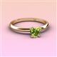 3 - Elodie 6.00 mm Heart Peridot Solitaire Engagement Ring 