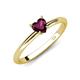 4 - Elodie 6.00 mm Heart Rhodolite Garnet Solitaire Engagement Ring 