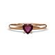 1 - Elodie 6.00 mm Heart Rhodolite Garnet Solitaire Engagement Ring 