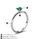 5 - Elodie 6.00 mm Heart Lab Created Emerald Solitaire Engagement Ring 