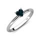 4 - Elodie 6.00 mm Heart London Blue Topaz Solitaire Engagement Ring 