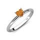 4 - Elodie 6.00 mm Heart Citrine Solitaire Engagement Ring 