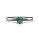 1 - Elodie 6.00 mm Heart Lab Created Alexandrite Solitaire Engagement Ring 