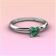 3 - Elodie 6.00 mm Heart Lab Created Alexandrite Solitaire Engagement Ring 