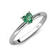 4 - Elodie 6.00 mm Heart Lab Created Alexandrite Solitaire Engagement Ring 
