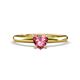 1 - Elodie 6.00 mm Heart Pink Tourmaline Solitaire Engagement Ring 