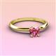 3 - Elodie 6.00 mm Heart Pink Tourmaline Solitaire Engagement Ring 