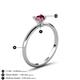 5 - Elodie 6.00 mm Heart Pink Tourmaline Solitaire Engagement Ring 