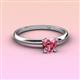 3 - Elodie 6.00 mm Heart Pink Tourmaline Solitaire Engagement Ring 