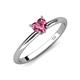 4 - Elodie 6.00 mm Heart Pink Tourmaline Solitaire Engagement Ring 