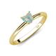 4 - Elodie 6.00 mm Heart Opal Solitaire Engagement Ring 