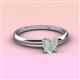 3 - Elodie 6.00 mm Heart Opal Solitaire Engagement Ring 