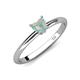 4 - Elodie 6.00 mm Heart Opal Solitaire Engagement Ring 