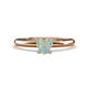 1 - Elodie 6.00 mm Heart Opal Solitaire Engagement Ring 