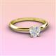 3 - Elodie 6.00 mm Heart Lab Created White Sapphire Solitaire Engagement Ring 