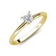 4 - Elodie 6.00 mm Heart Lab Created White Sapphire Solitaire Engagement Ring 