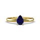 1 - Elodie 7x5 mm Pear Blue Sapphire Solitaire Engagement Ring 