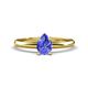 1 - Elodie 7x5 mm Pear Tanzanite Solitaire Engagement Ring 