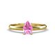 1 - Elodie 7x5 mm Pear Pink Sapphire Solitaire Engagement Ring 