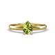 1 - Elodie 7x5 mm Pear Peridot Solitaire Engagement Ring 