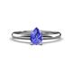 1 - Elodie 7x5 mm Pear Tanzanite Solitaire Engagement Ring 
